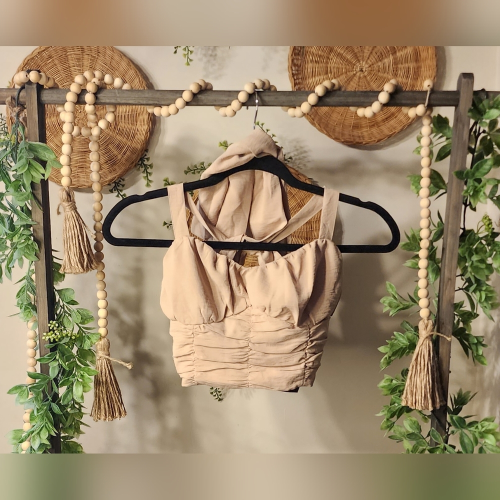 Forever 21 | (L) Woven Crop/Halt - NWT